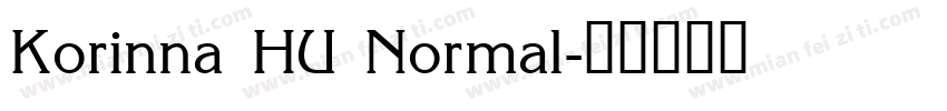 Korinna HU Normal字体转换
